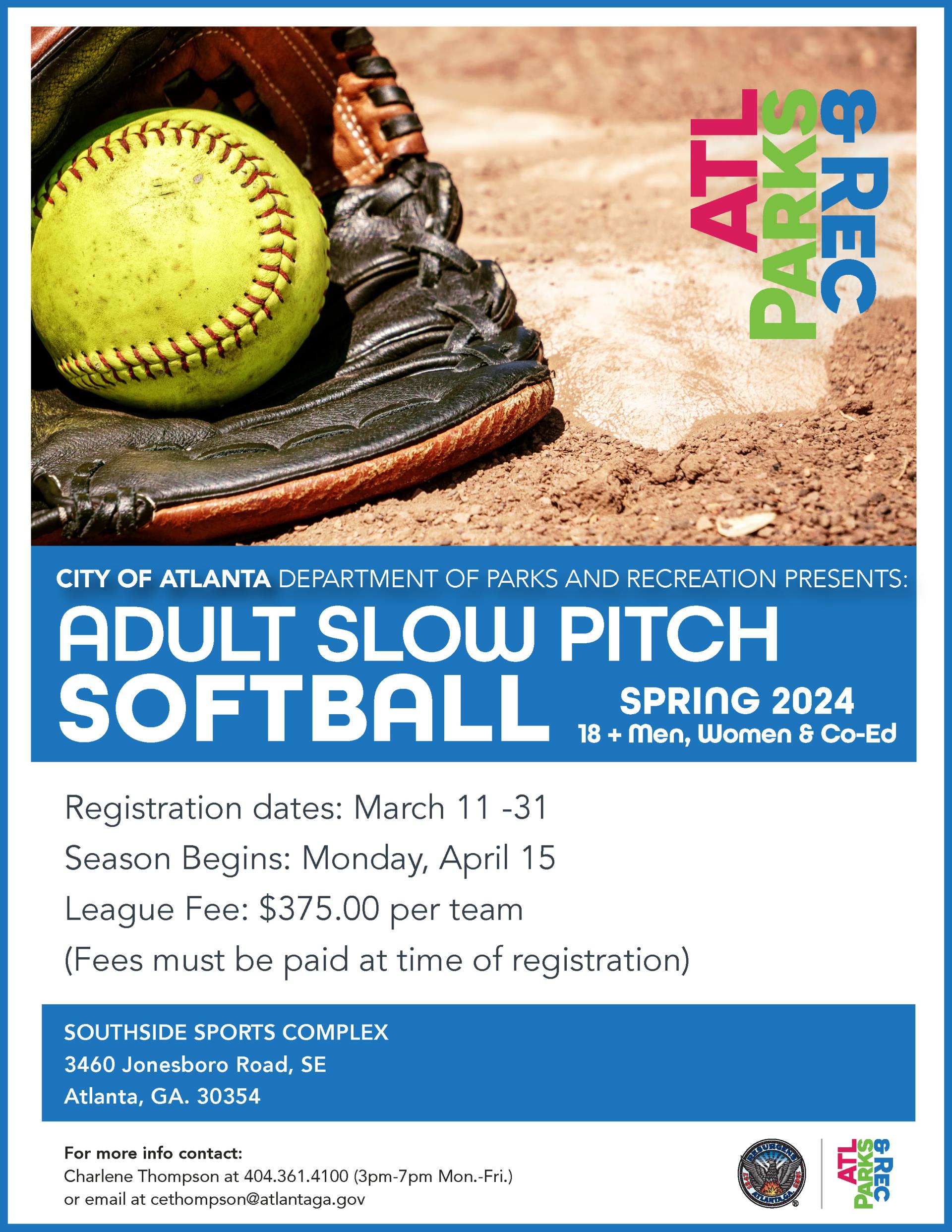 2024 Adult Slow Pitch Softball