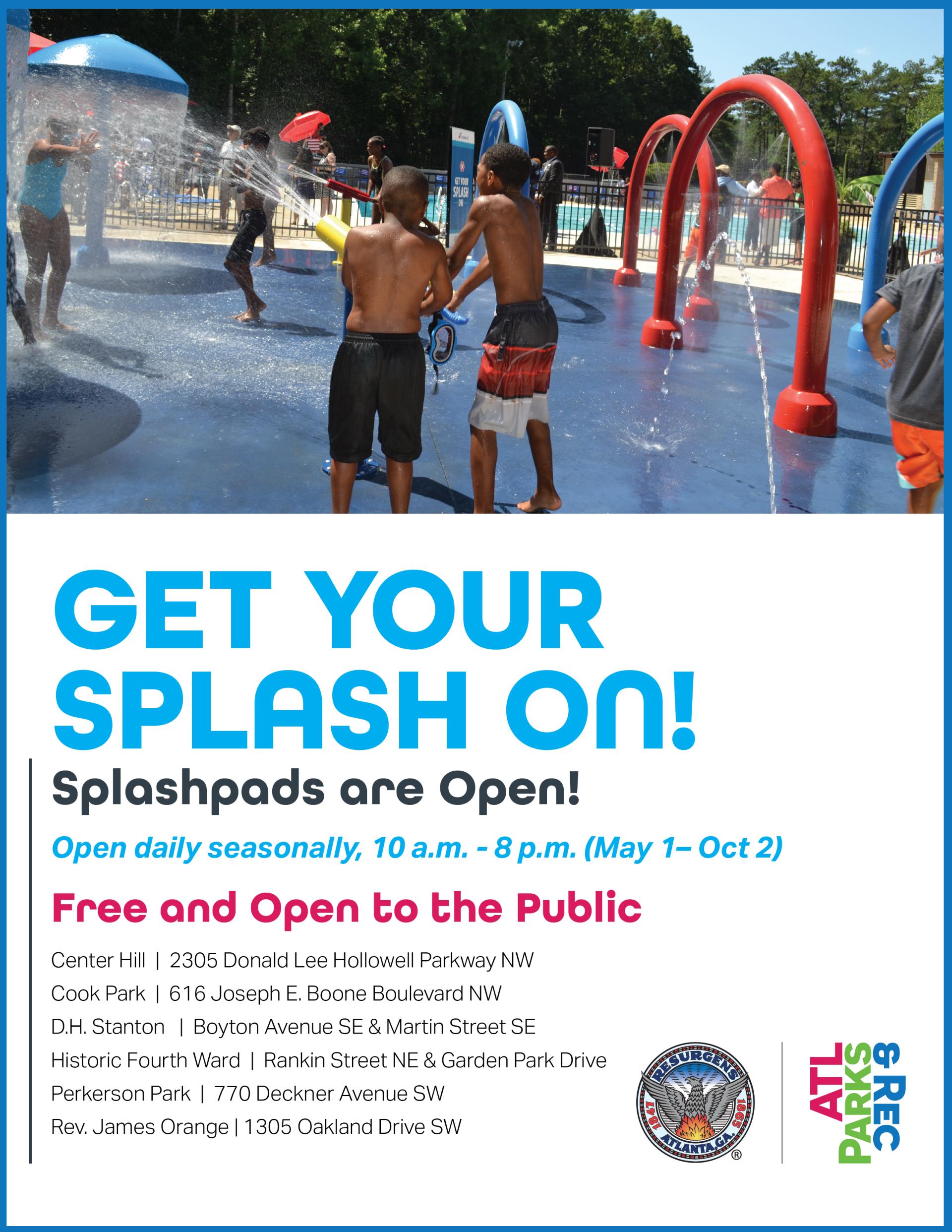 Splash Pads Open 2024-01