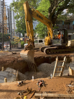 CONCRETE FILLING THE HOLE BACK Two