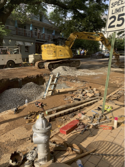 CONCRETE FILLING THE HOLE BACK Three