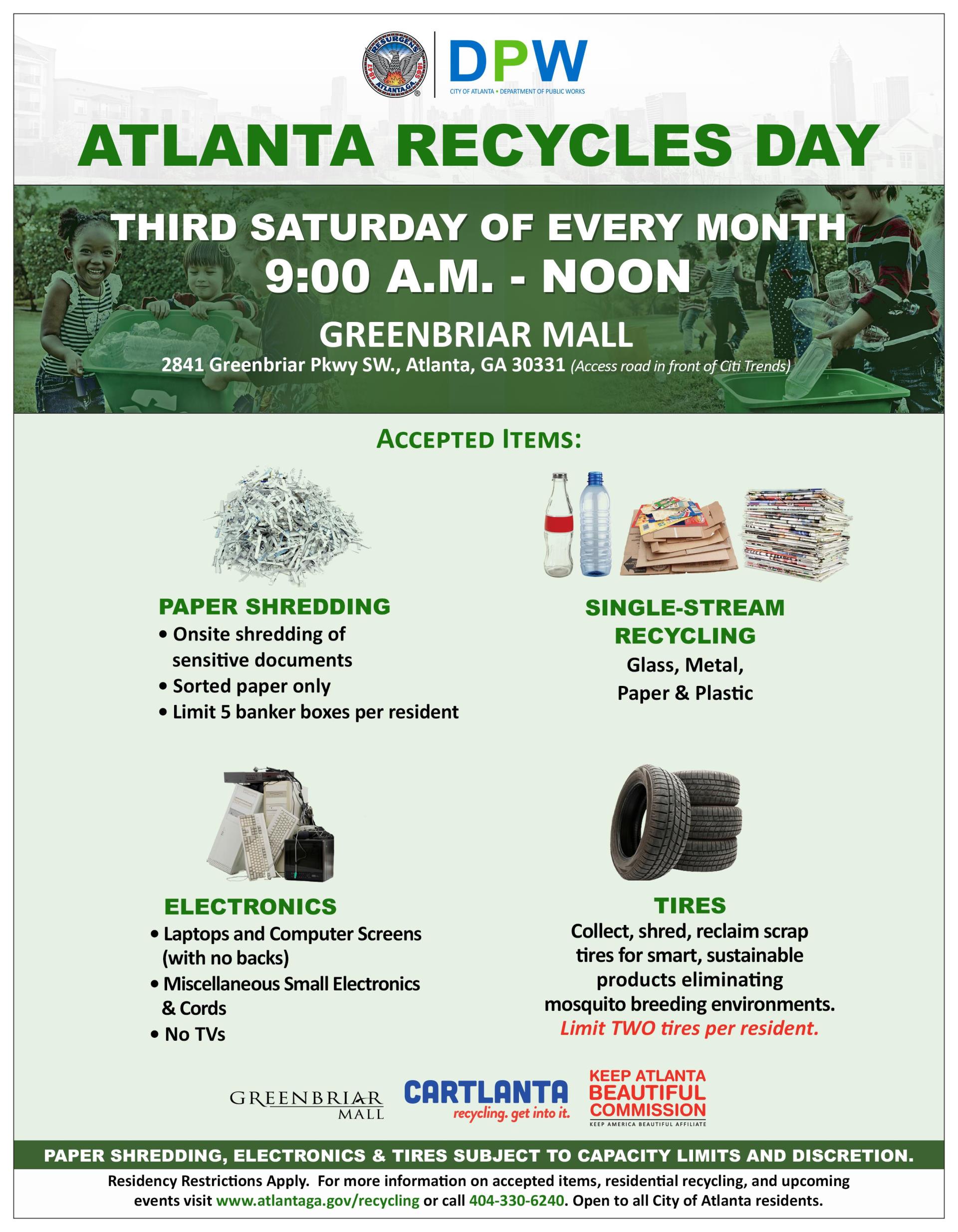 Atlanta Recycles Day Flyer 2024