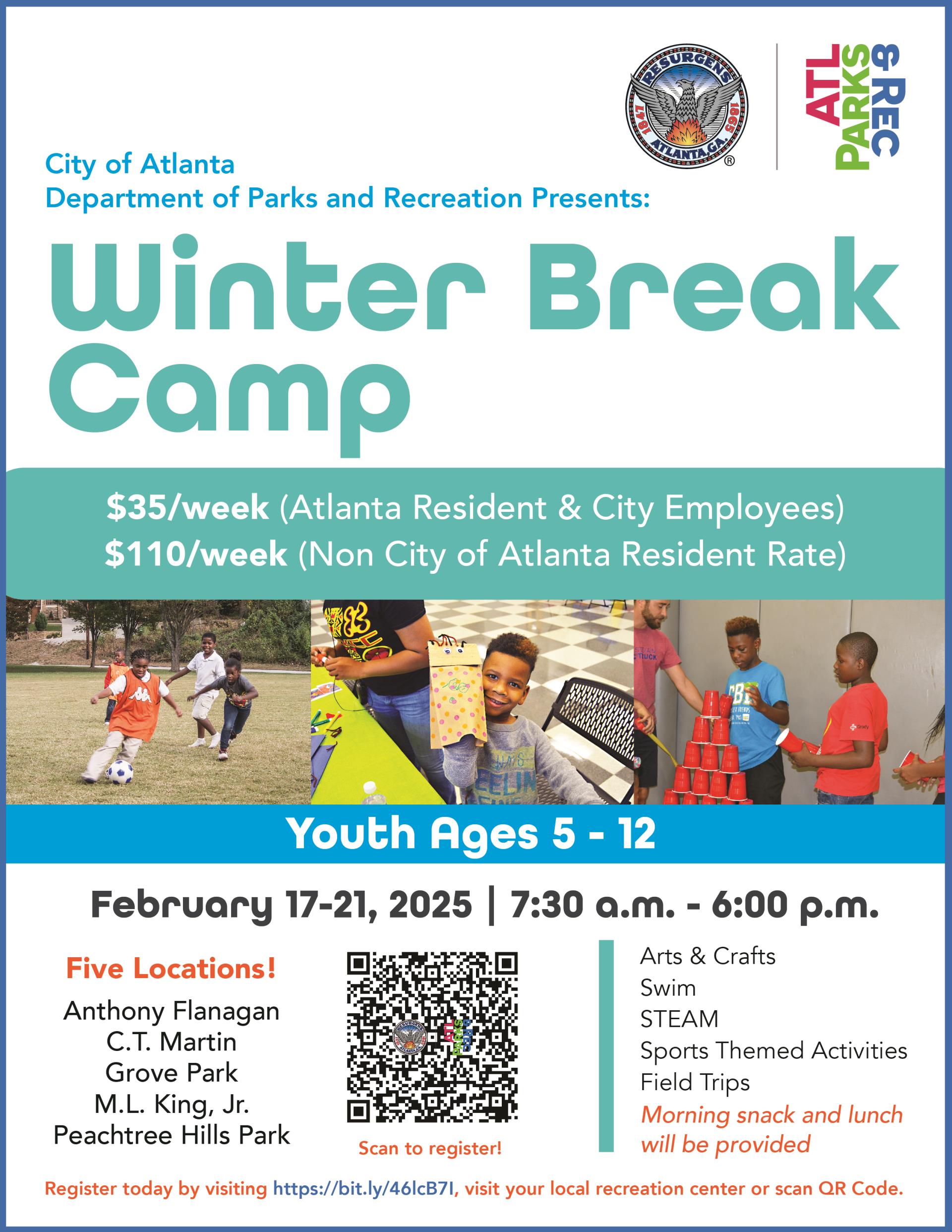 2025 Winter Break Camp Flyer